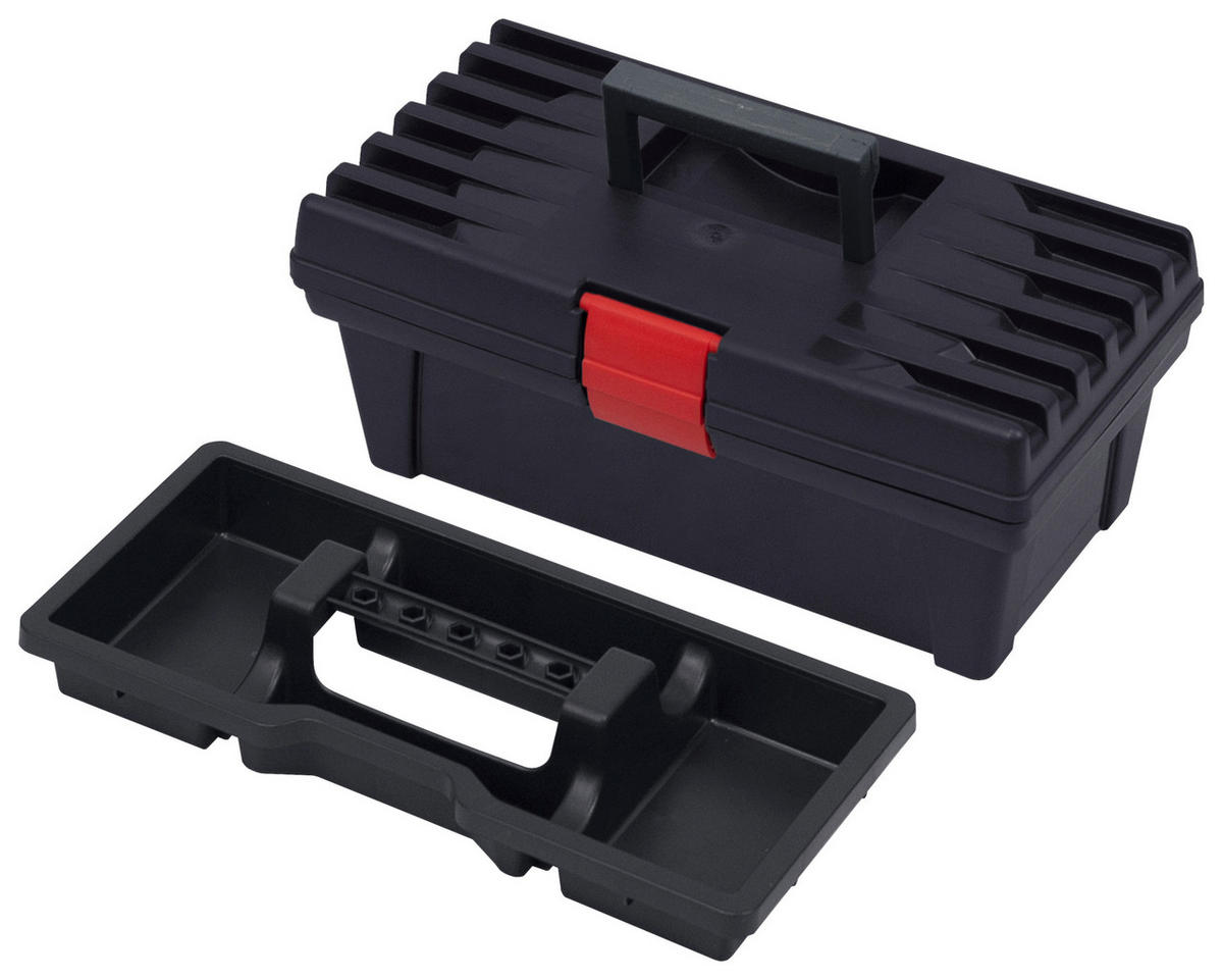 Werkzeugkoffer schwarz B/H/L: ca. 16x13x31 cm Werkzeugkoffer_12" - schwarz (31,00/16,00/13,00cm)