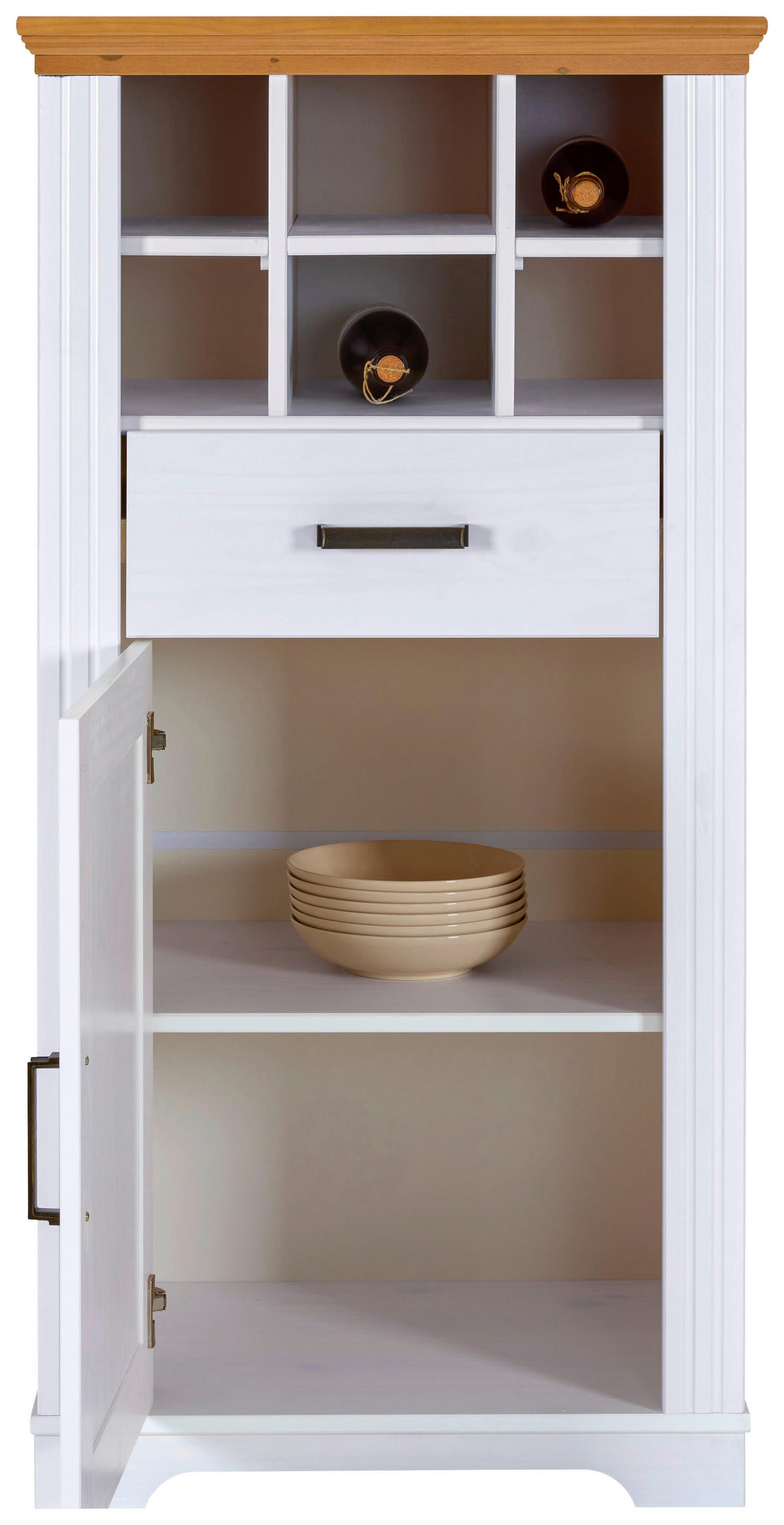 Kommode Maluno weiß lackiert B/H/L: ca. 48x136x68 cm Maluno - weiß (68,00/48,00/136,00cm) - Inter Link