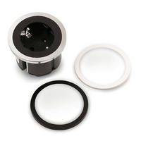 Naber Steckdosenelement Pix schwarz Kunststoff B/H/T/D: ca. 5,5x5x5,5x6,8 cm Pix - schwarz (5,50/5,00/5,50cm) - Naber