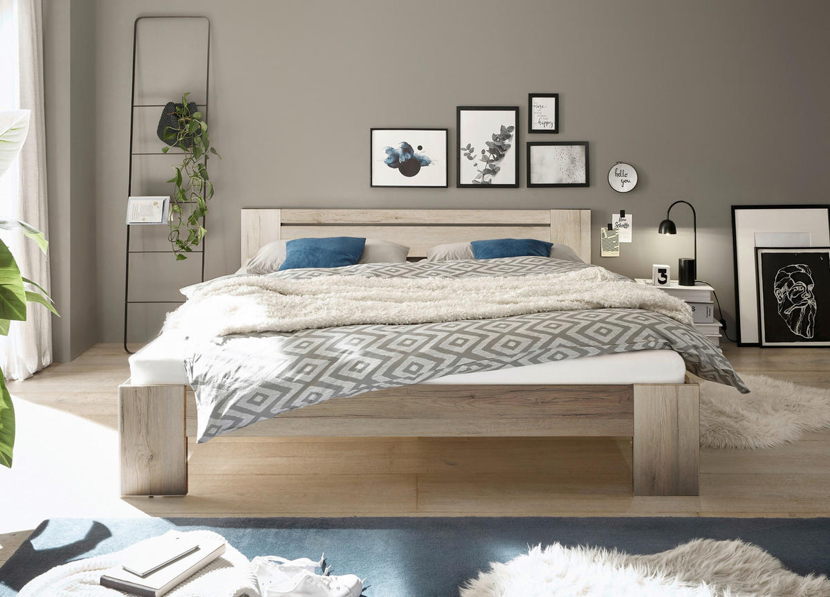Futonbett Cannes Eiche San-Remo Nachbildung Liegefläche B/L: ca. 90x200 cm Cannes - Eiche (95,00/71,00/204,00cm)