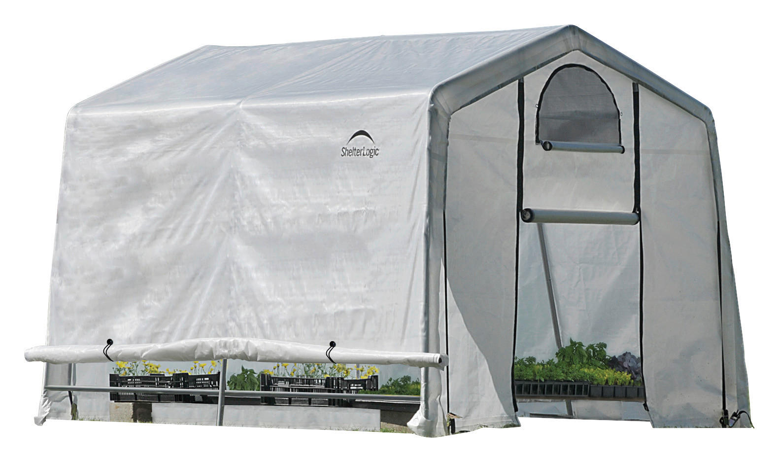 ShelterLogic Gewächshaus 9m² B/H/L: ca. 300x249x300 cm 9m² - weiß (300,00/300,00/249,00cm) - ShelterLogic
