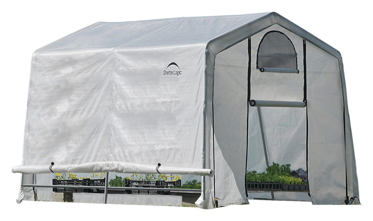 ShelterLogic Gewächshaus 9m² B/H/L: ca. 300x249x300 cm 9m² - weiß (300,00/300,00/249,00cm) - ShelterLogic