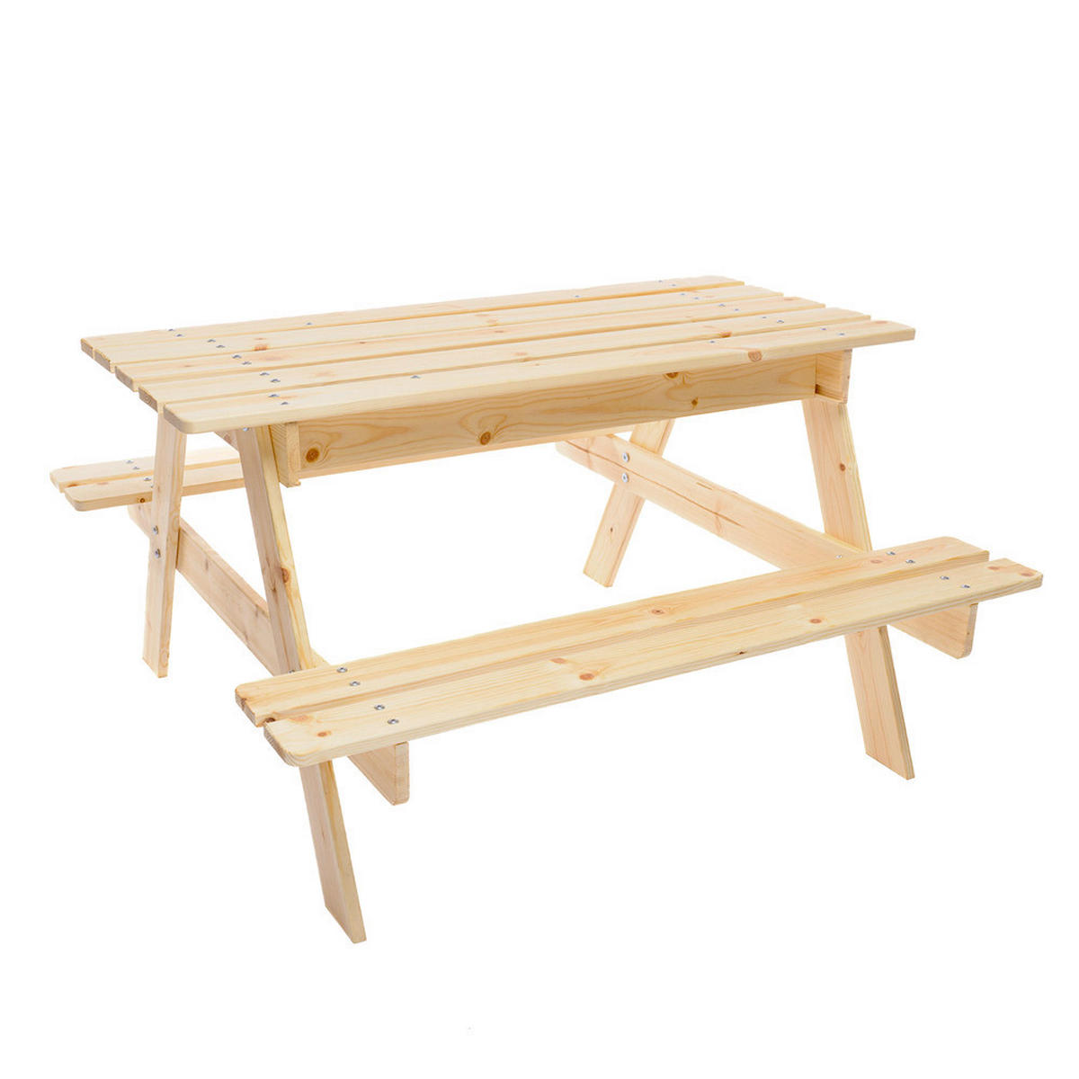 Timbela Kindersitzgarnitur M010 natur Holz B/H/L: ca. 90x50x90 cm M010 - natur (90,00/90,00/50,00cm) - Timbela