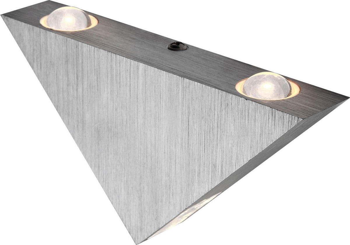 GLOBO LED-Wandleuchte silber Aluminium B/H: ca. 16,5x9 cm GORDON - silber (16,50/9,00cm) - GLOBO