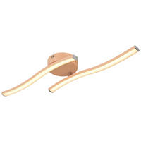 GLOBO LED-Deckenleuchte pfirsich Opal Kunststoff B/H/T: ca. 10x7,2x51,5 cm 1 Brennstellen TYLER - pfirsich/Opal (10,00/7,20/51,50cm) - GLOBO