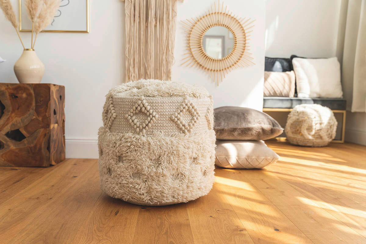 360 Living Hocker Bohist 100 natur H/D: ca. 35x35 cm Bohist 100 - natur (35,00/35,00cm) - 360 Living