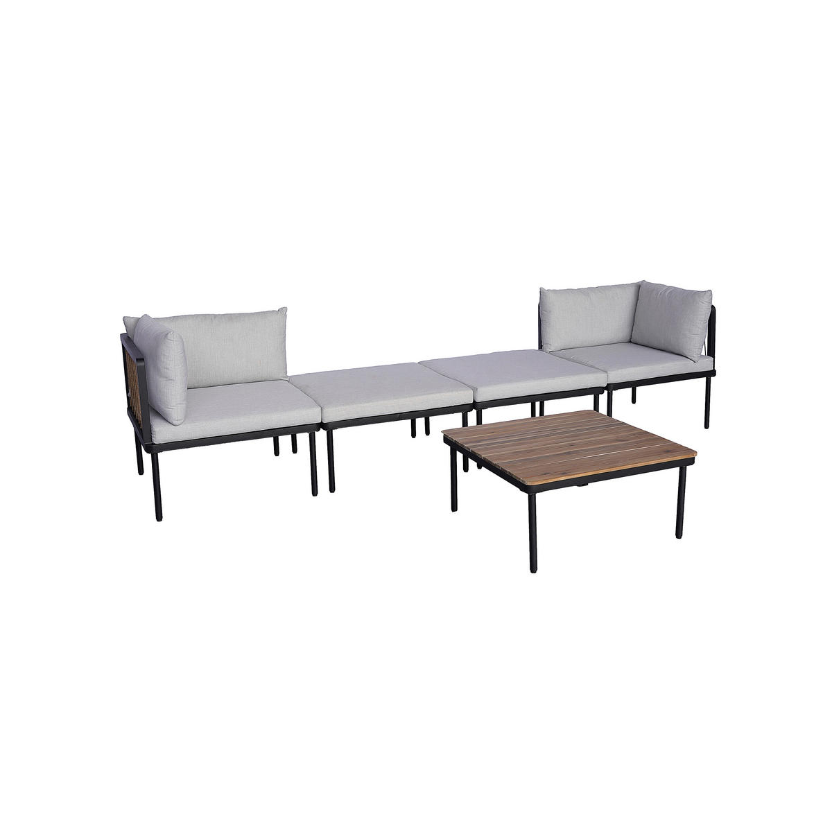 POCOline Gartensitzgruppe grau Akazie Gartensitzgruppe_5tlg. - grau - POCOline