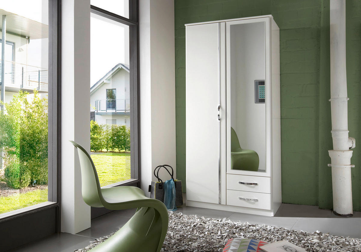 Kleiderschrank Duo Alpinweiß B/H/T: ca. 90x198x58 cm Duo - Alpinweiß/Chrom (90,00/198,00/58,00cm)