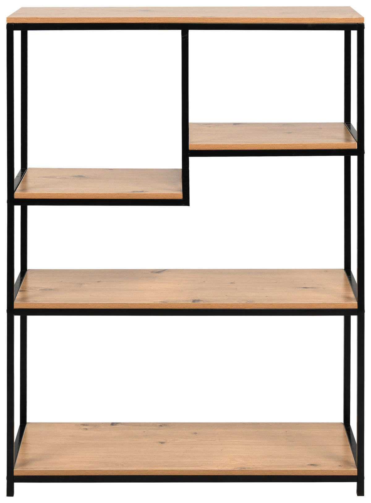 Regal Trelleborg B/H/T: ca. 75x100x30 cm Trelleborg - Eiche/schwarz (75,00/100,00/30,00cm)