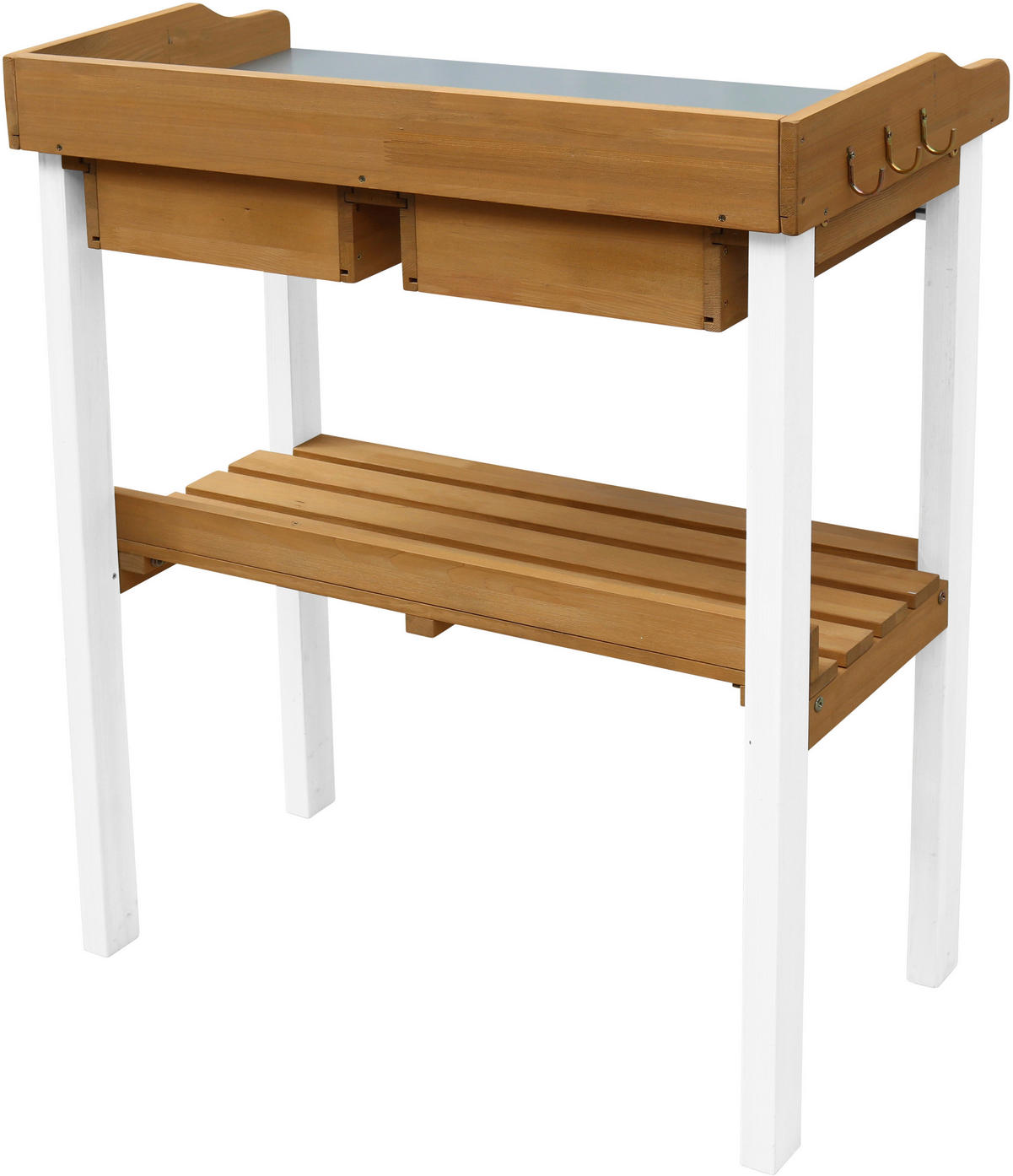 AXI Pflanztisch braun B/H/L: ca. 37x92x76 cm Pflanztisch - braun/weiß (76,00/37,00/92,00cm) - AXI