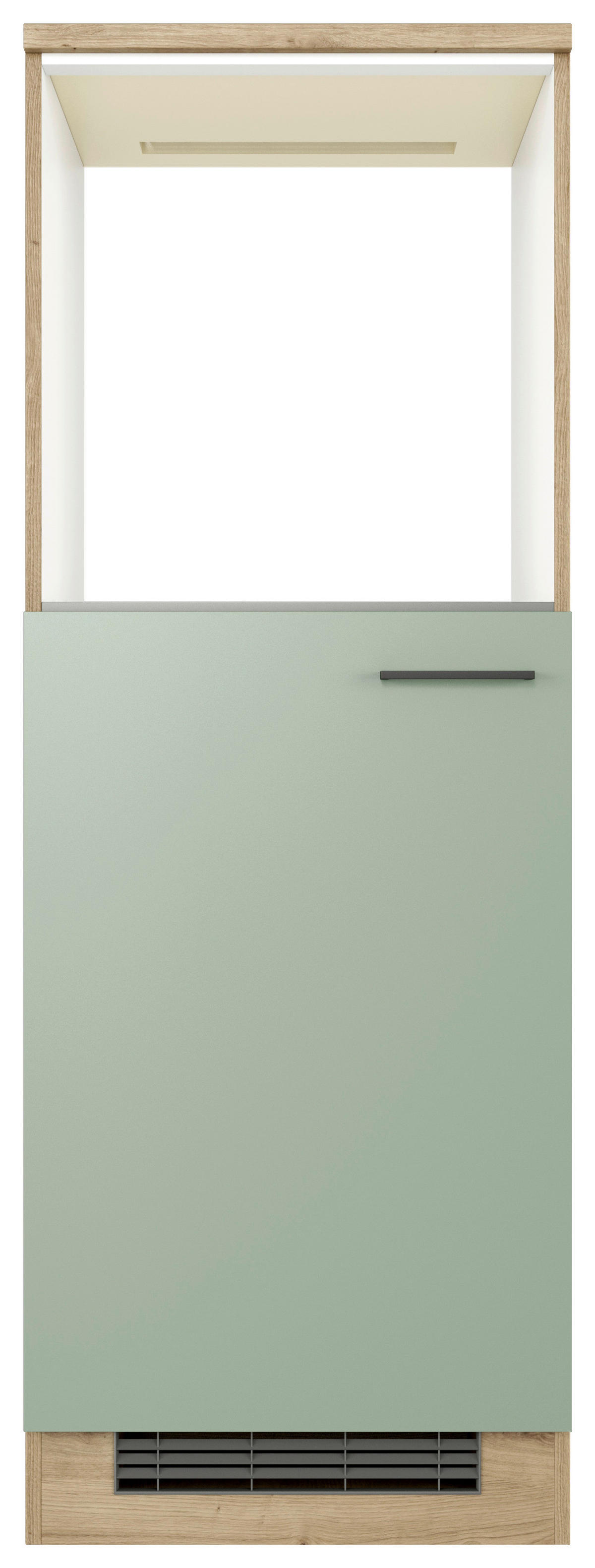 Kühlumbauschrank Cara grün B/H/T: ca. 60x168,5x60 cm Cara - Eiche/schwarz (60,00/168,50/60,00cm) - Flex-Well
