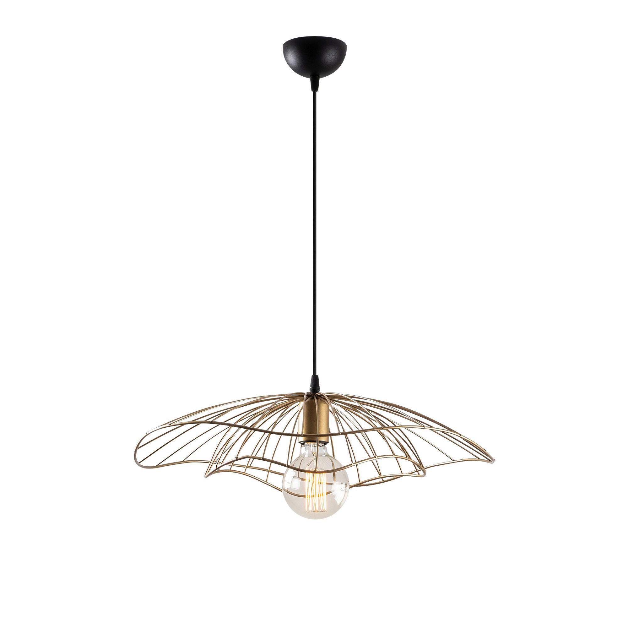Opviq Pendelleuchte Tel bronze Metall B/H/T/L/D: ca. 50x111x50x50x50 cm E27 1 Brennstellen Tel - bronze (50,00/50,00/111,00cm) - Opviq