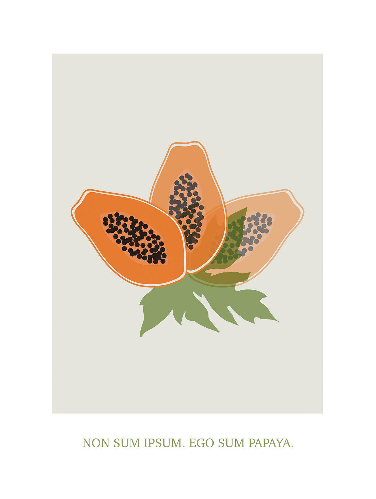 Komar Poster Cultivated Papaya Pflanzen B/L: ca. 30x40 cm Cultivated Papaya - (30,00/40,00cm) - Komar