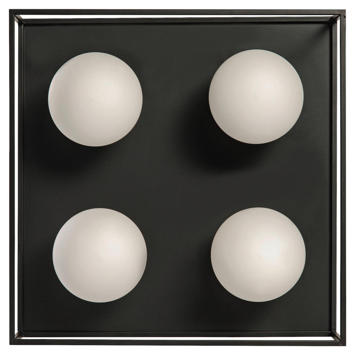 LEDVANCE Badezimmer-Deckenleuchte Square 756960 schwarz weiß Metall Glas B/H/L: ca. 35x15,5x35 cm Decor Square - weiß/schwarz (35,00/35,00/15,50cm) - LEDVANCE