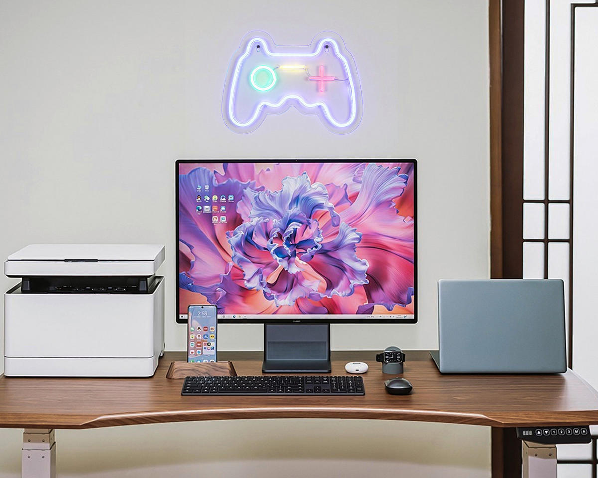 Nolo LED-Neon_Wandleuchte Acryl B/H/L: ca. 22x1,6x30 cm LED-Neon-Wandleuchte_Play - (30,00/22,00/1,60cm) - Nolo