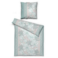 Baumwoll Bettwäsche Cotton touch Bettwäsche_Cotton-Touch Heidi - mint/grau (135,00/200,00cm) - Sensation