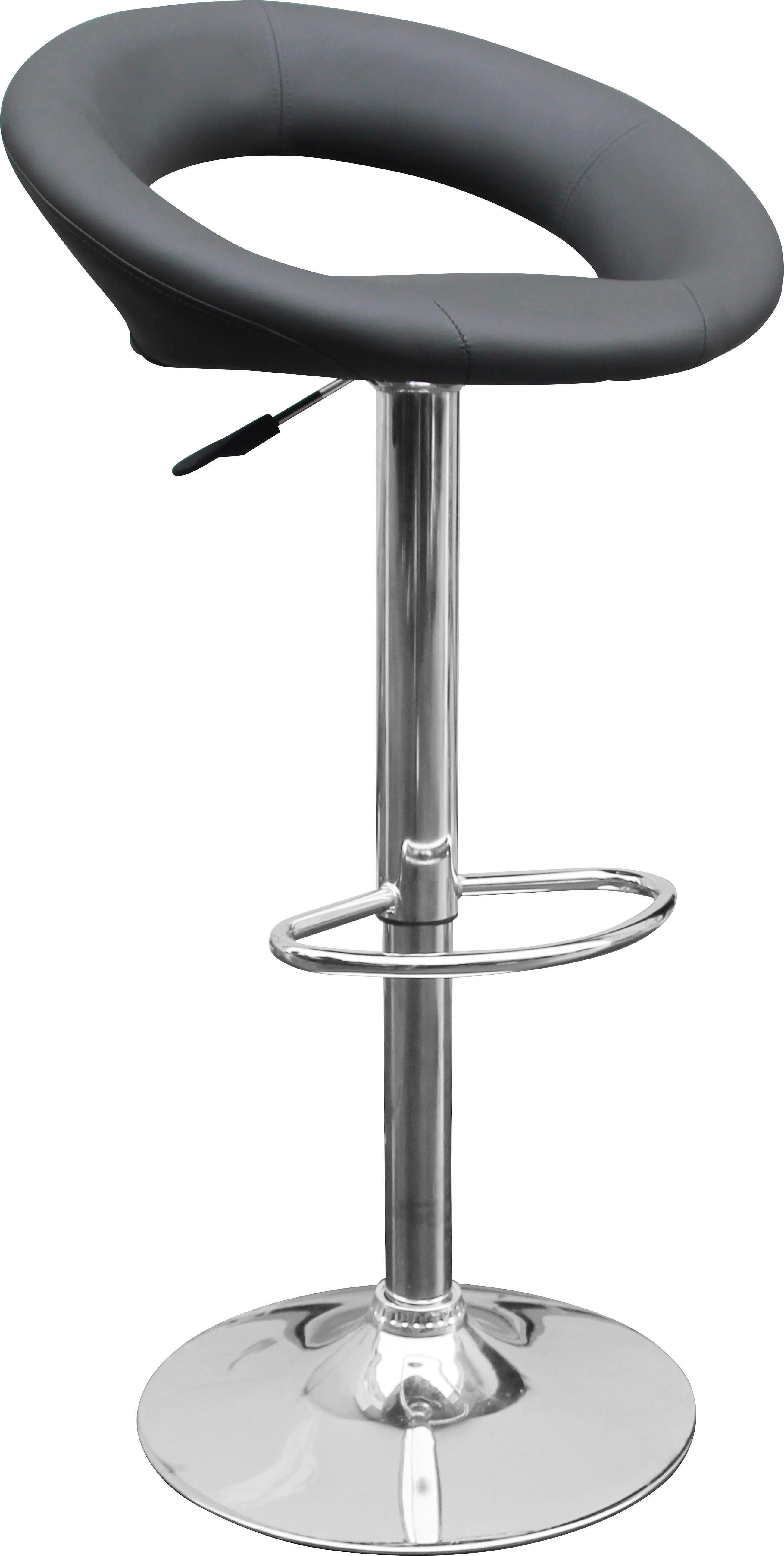 Barhocker FM-120 grau B/H/T: ca. 57x82x51 cm FM-120 - Chrom/grau (57,00/82,00/51,00cm)