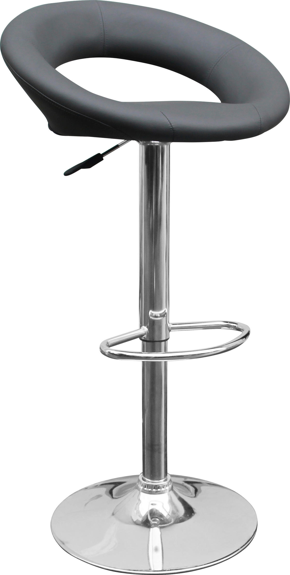 Barhocker FM-120 grau B/H/T: ca. 57x82x51 cm FM-120 - Chrom/grau (57,00/82,00/51,00cm)