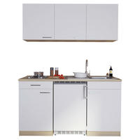 Respekta Singleküche Economy weiß matt B/H/T: ca. 150x200x60 cm Economy - Eiche/weiß (150,00/200,00/60,00cm) - Respekta