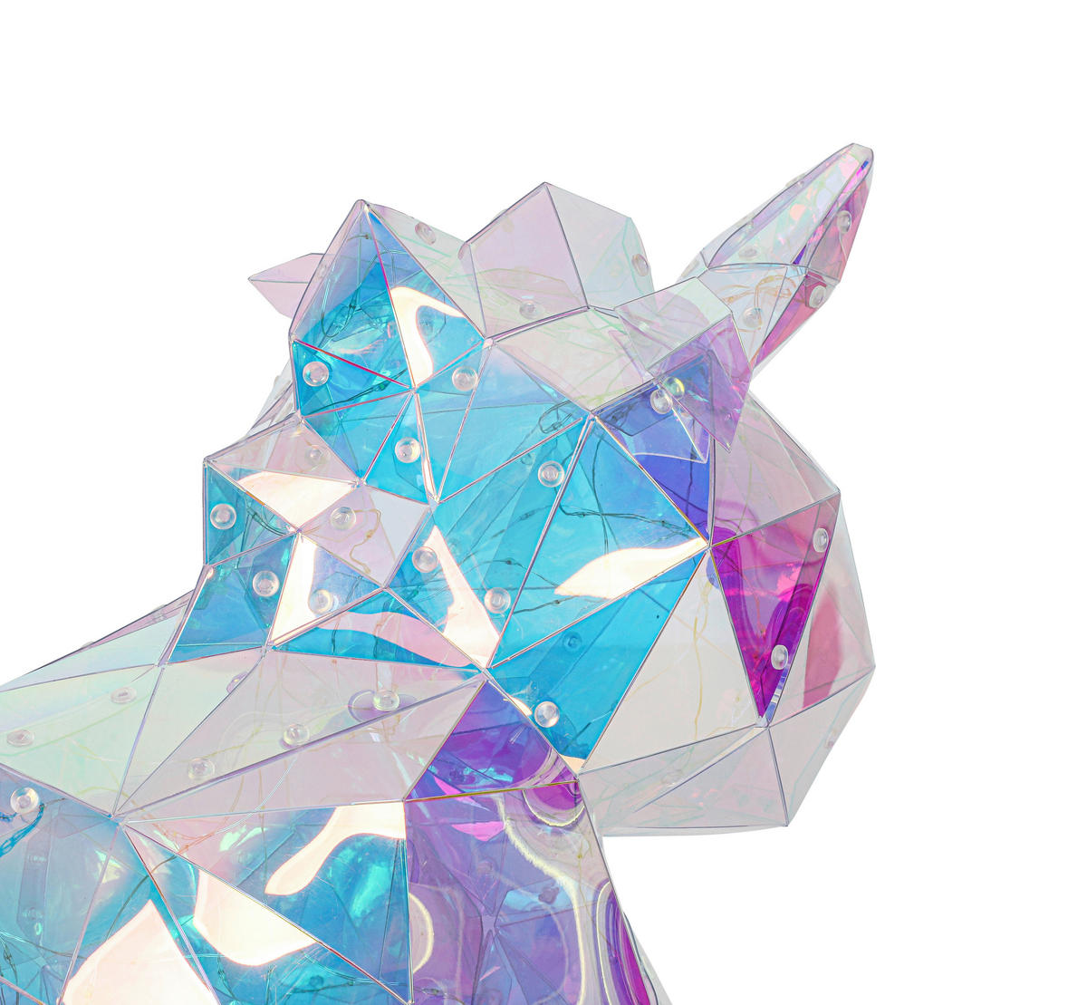 LED-Dekoleuchte transparent Kunststoff B/H/L: ca. 23x36x38 cm Einhorn - transparent (38,00/23,00/36,00cm)