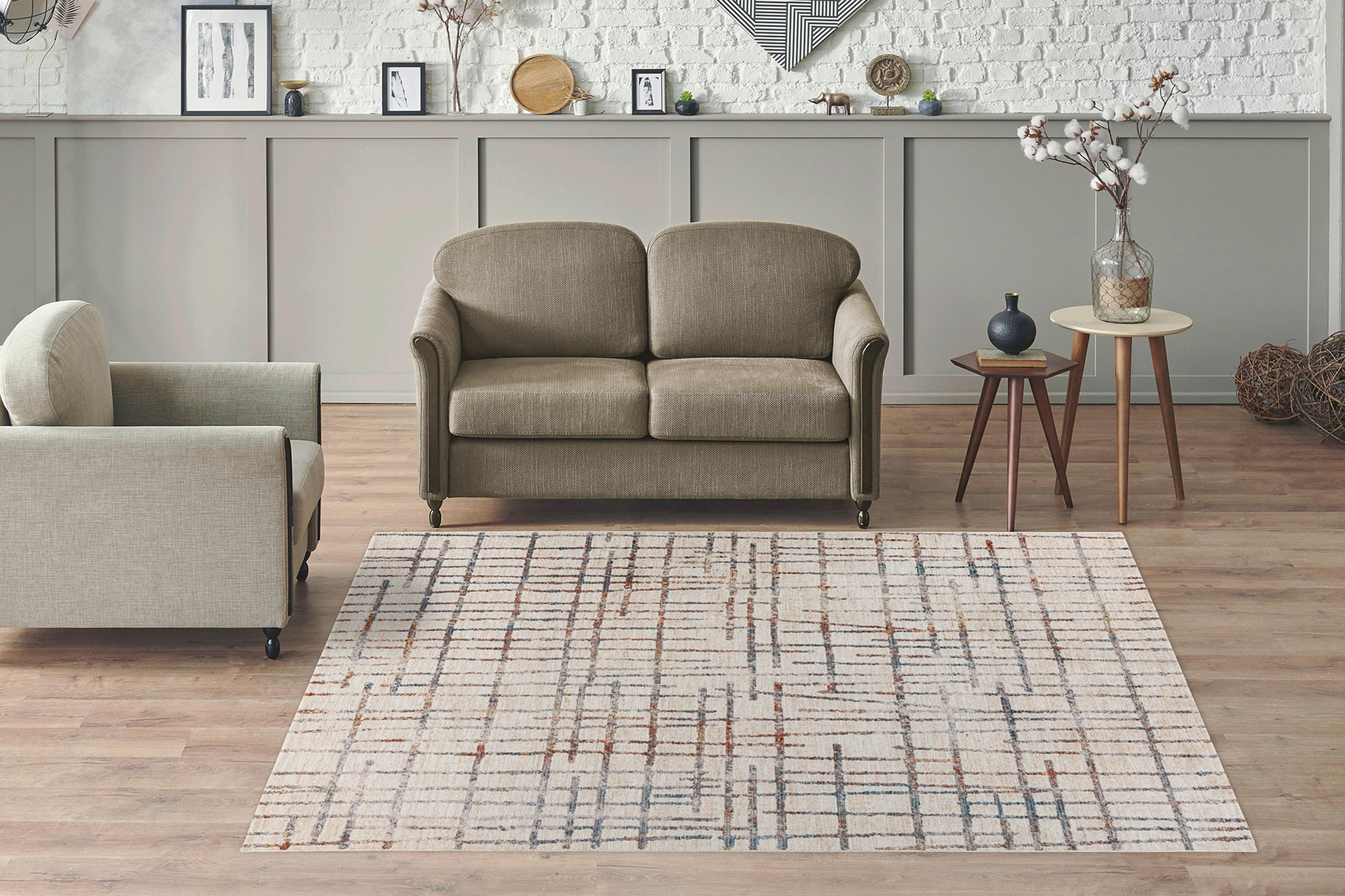 360Living Teppich Jaka multicolor B/L: ca. 120x170 cm Jaka - creme/multicolor (120,00/170,00cm) - 360Living