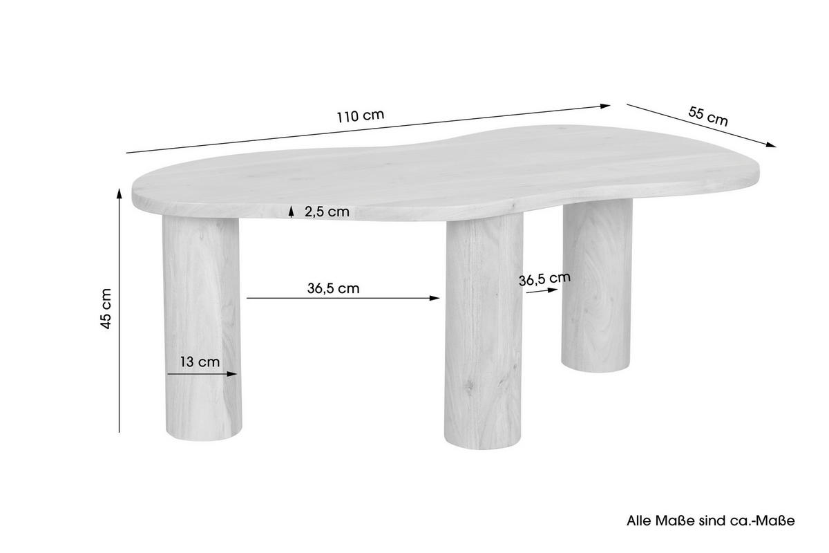 Couchtisch ETHAN natur B/H/T: ca. 110x55x45 cm ETHAN - natur (110,00/55,00/45,00cm) - byLIVING