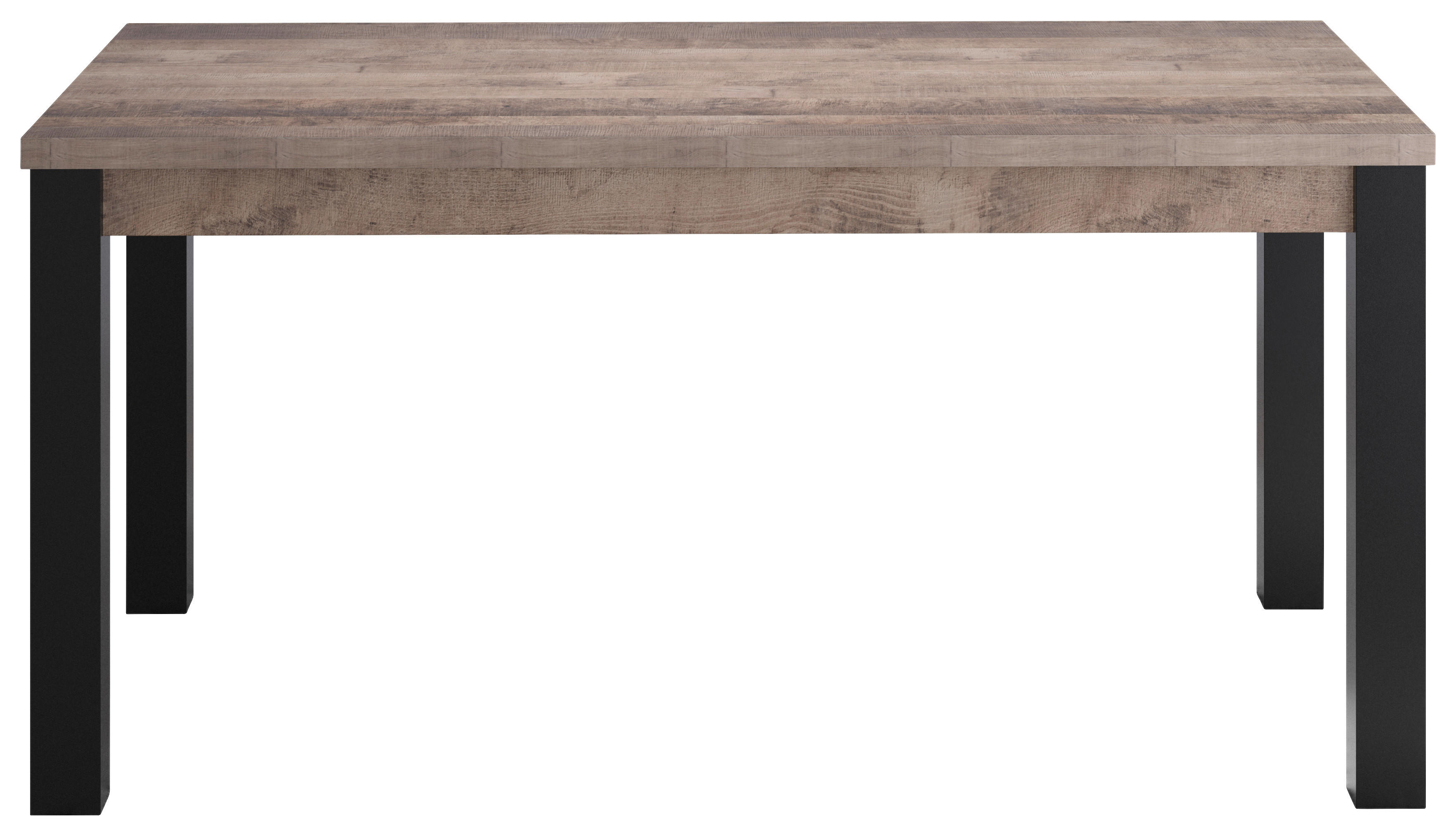 Tisch Emile Eiche Tabak Nachbildung B/H/T: ca. 160x77x90 cm Emile - Eiche/schwarz (160,00/77,00/90,00cm) - Trendteam