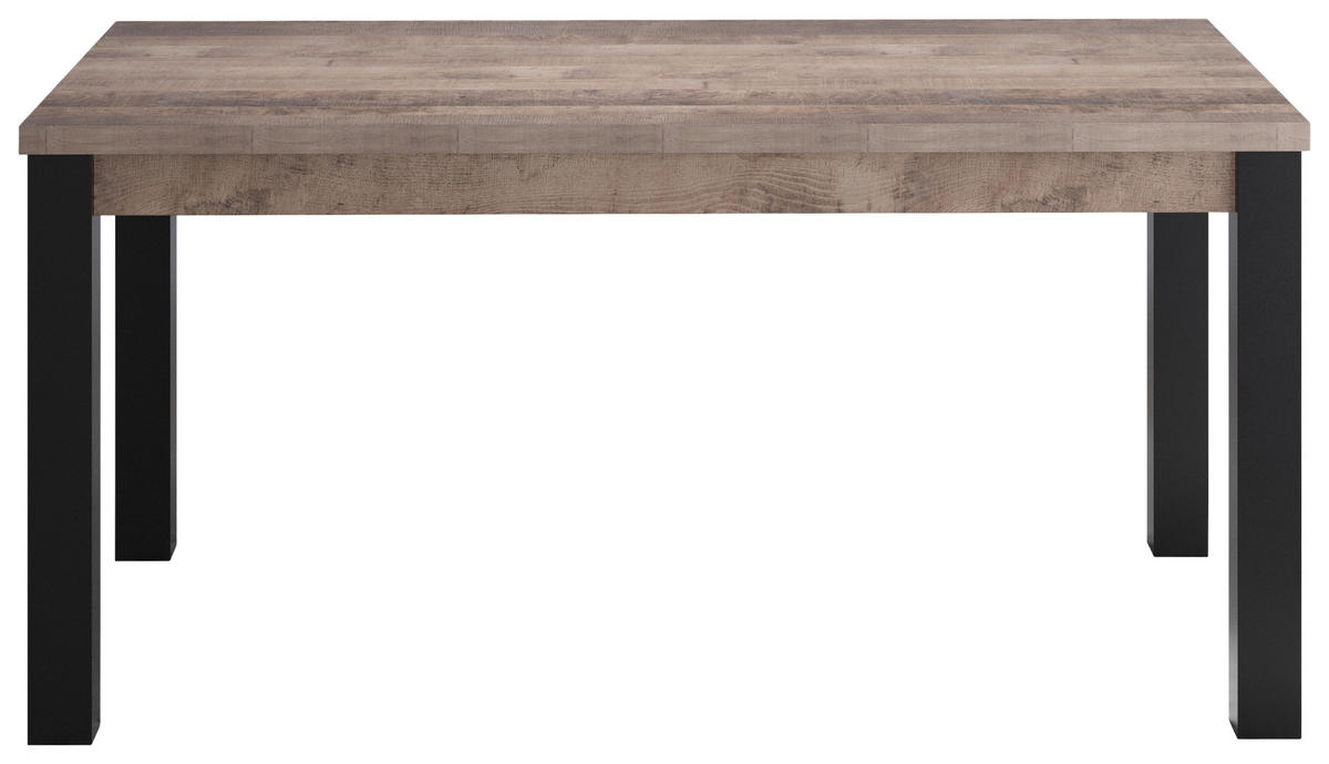 Tisch Emile Eiche Tabak Nachbildung B/H/T: ca. 160x77x90 cm Emile - Eiche/schwarz (160,00/77,00/90,00cm) - Trendteam
