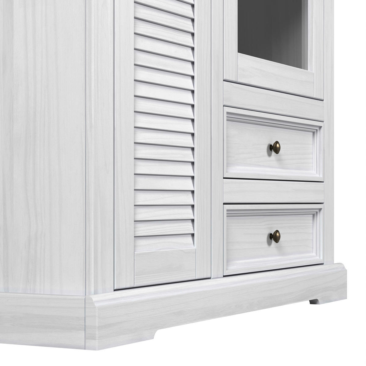 Highboard Breda B/H/T: ca. 114x156x42 cm Breda - weiß/honig (114,00/156,00/42,00cm)