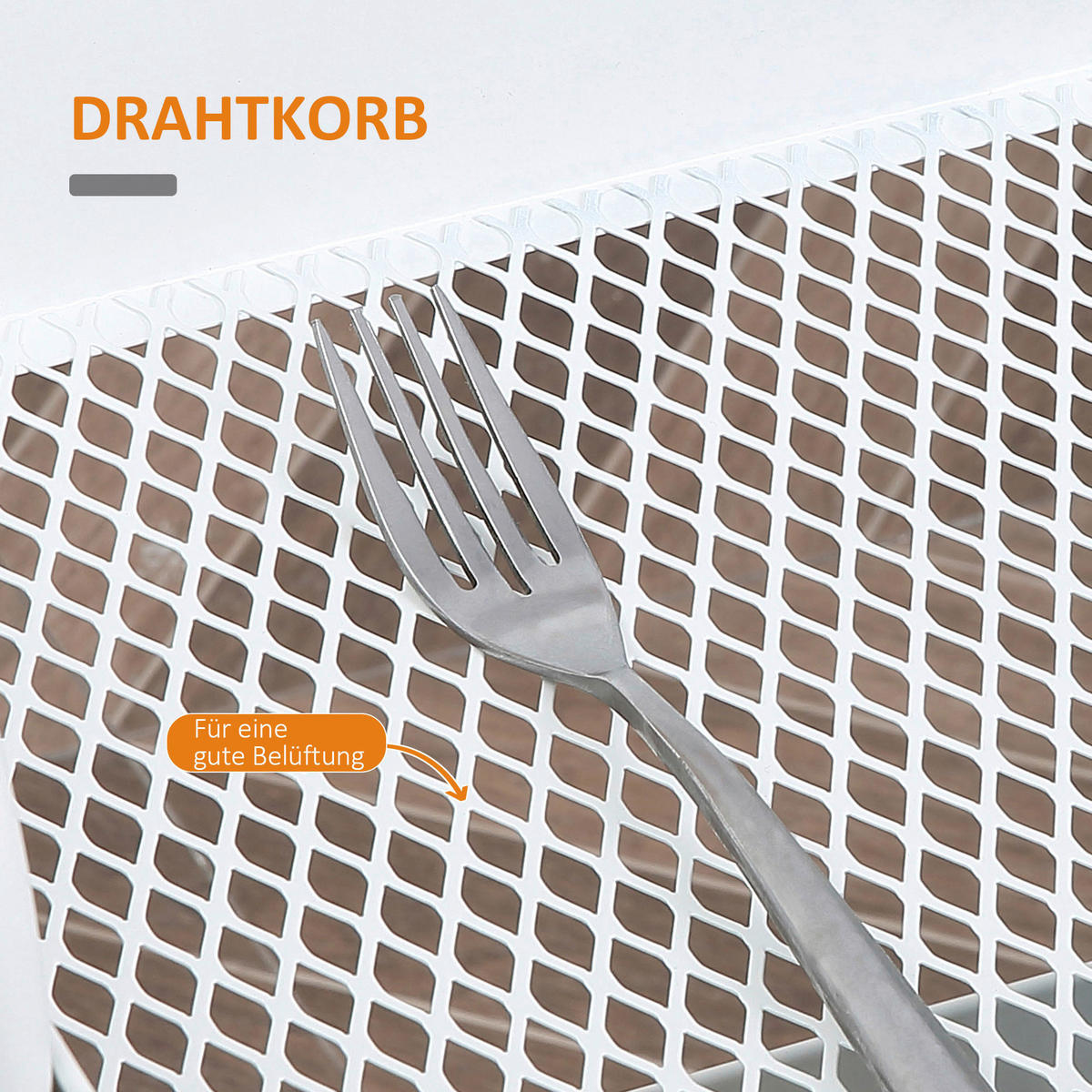 HOMCOM Küchenwagen weiß Edelstahl B/H/L: ca. 31x45x79,4 cm Küchenwagen - weiß (79,40/31,00/45,00cm) - HOMCOM