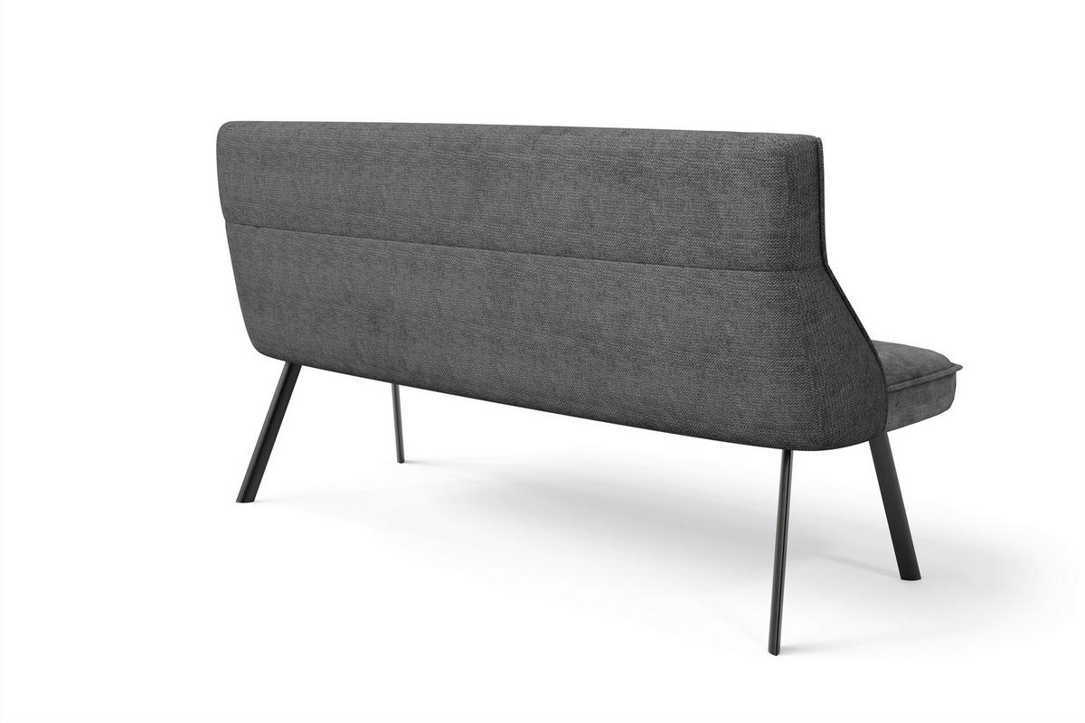 Bank CALIFORNIA anthrazit B/H/T: ca. 180x88x63 cm CALIFORNIA - schwarz/anthrazit (180,00/88,00/63,00cm) - byLIVING