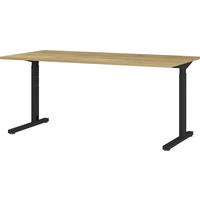 Schreibtisch 4252-582 Eiche Grand-Son Nachbildung schwarz B/H/T: ca. 160x80x80 cm 4252-582 - Eiche/schwarz (160,00/80,00/80,00cm) - Germania