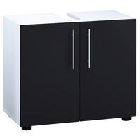 Unterschrank Flandu weiß schwarz B/H/T: ca. 60x51x30 cm Flandu - weiß/schwarz (60,00/51,00/30,00cm) - VCM Möbel