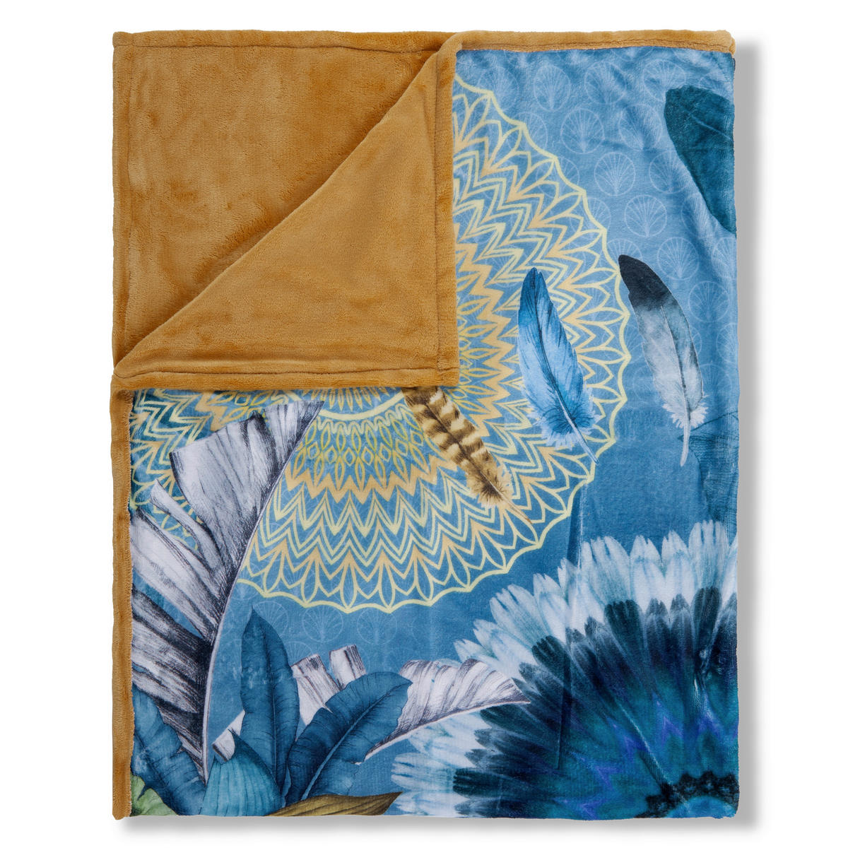 Wohndecke Laska Polysamt Laska - blau (130,00/160,00cm) - HIP