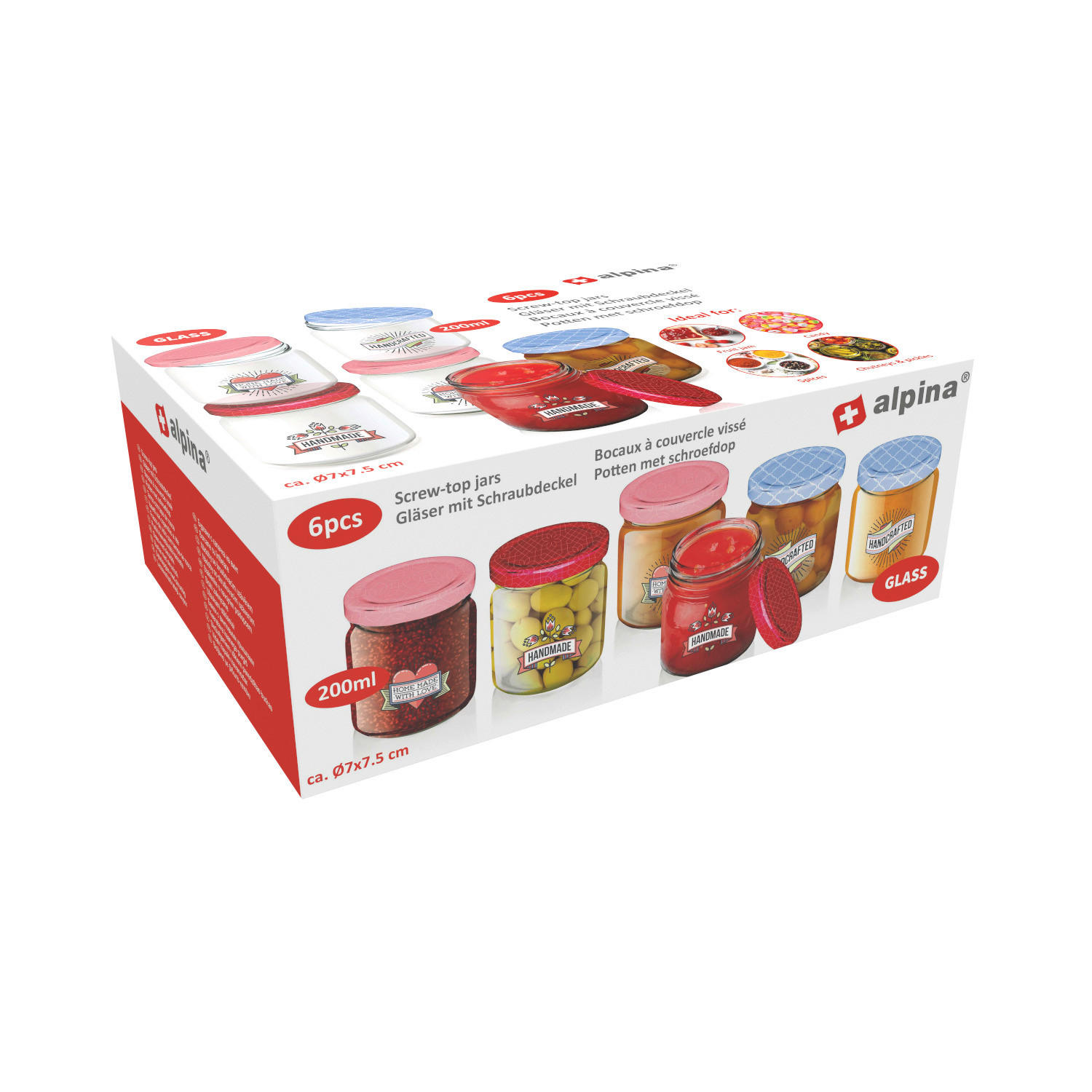 Thumbnail - alpina Schraubgläser-Set mehrfarbig