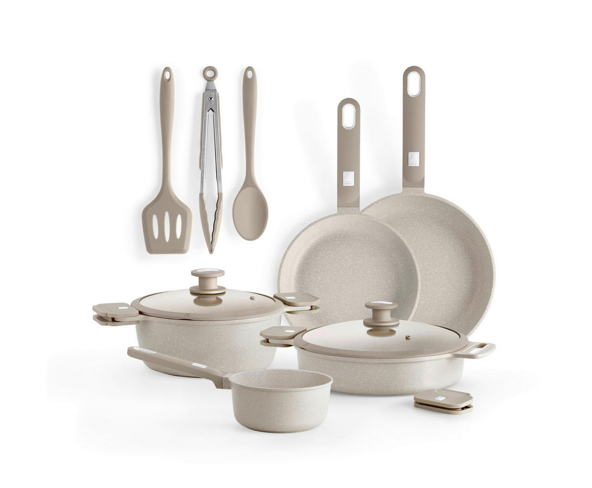 Monix Kochgeschirrset Denmark beige Aluminium 10 tlg. Denmark - beige - Monix