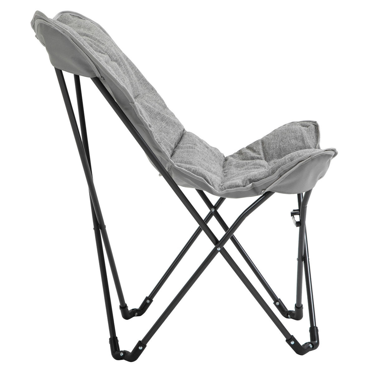 Outsunny Campingartikel B/H/L: ca. 74x88x84 cm Campingstuhl - hellgrau (84,00/74,00/88,00cm) - Outsunny