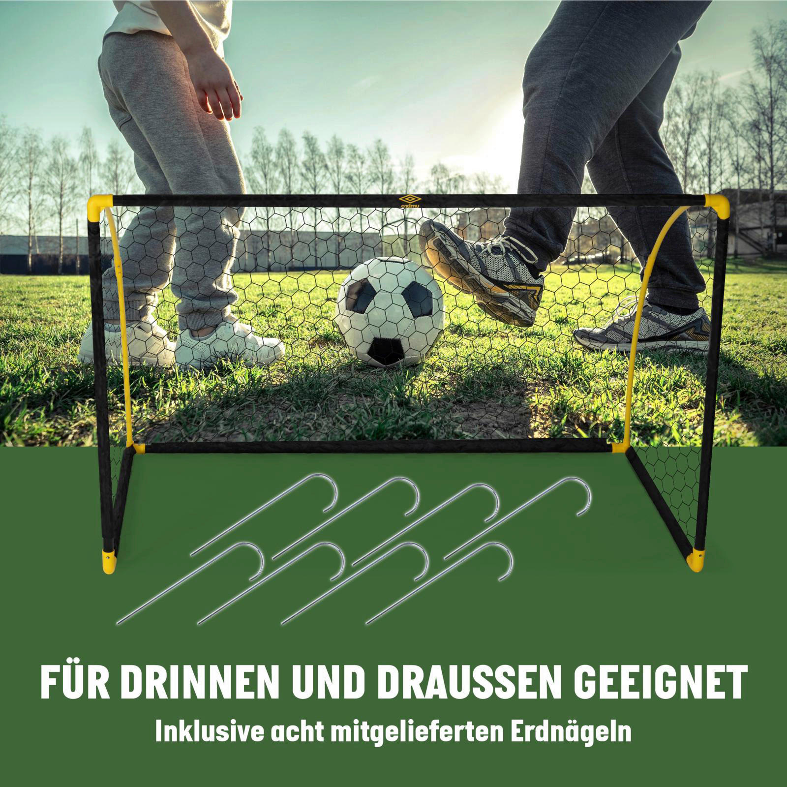 Fußballtor gelb B/H/T: ca. 180x120x91 cm Fußballtor 180x91x120cm - gelb/schwarz (180,00/120,00/91,00cm)