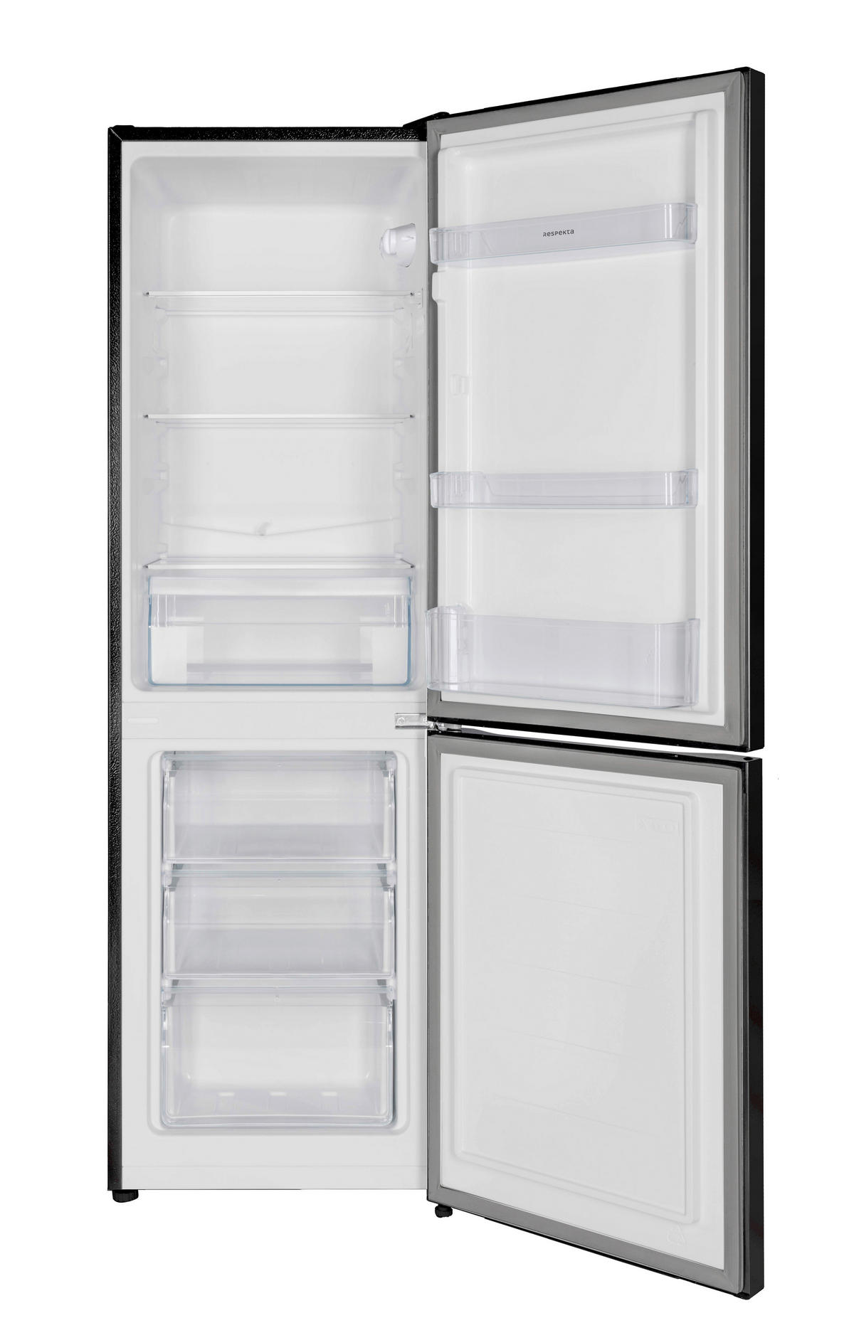 Respekta Kühl-/Gefrierkombination KG144S-52 schwarz B/H/T: ca. 49,5x144x47,4 cm Kühl-/Gefrierkombi KG144S-52 - schwarz (49,50/144,00/47,40cm) - Respekta