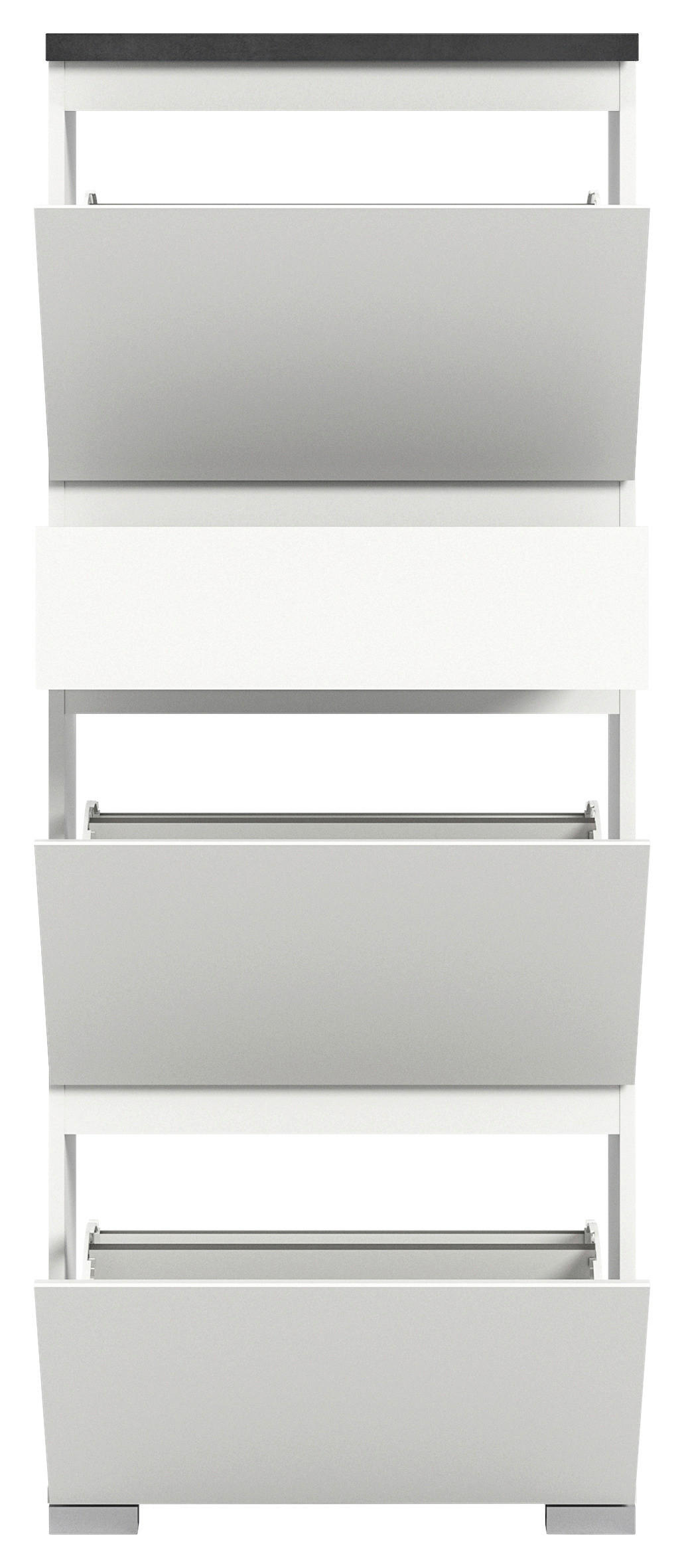 Schuhschrank Shoelove weiß grau B/H/T: ca. 60x151x27 cm Shoelove - weiß/grau (60,00/151,00/27,00cm) - xonox.home