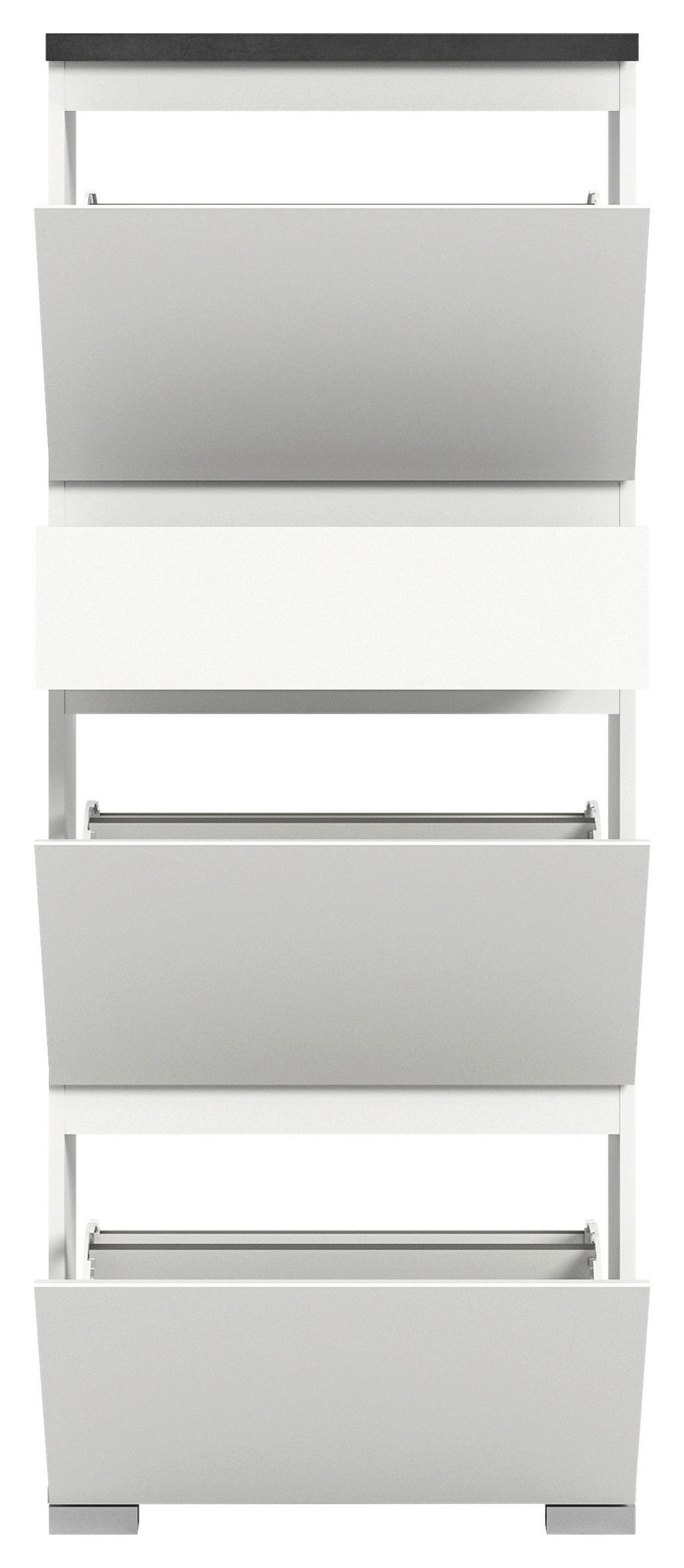 Schuhschrank Shoelove weiß grau B/H/T: ca. 60x151x27 cm Shoelove - weiß/grau (60,00/151,00/27,00cm) - xonox.home