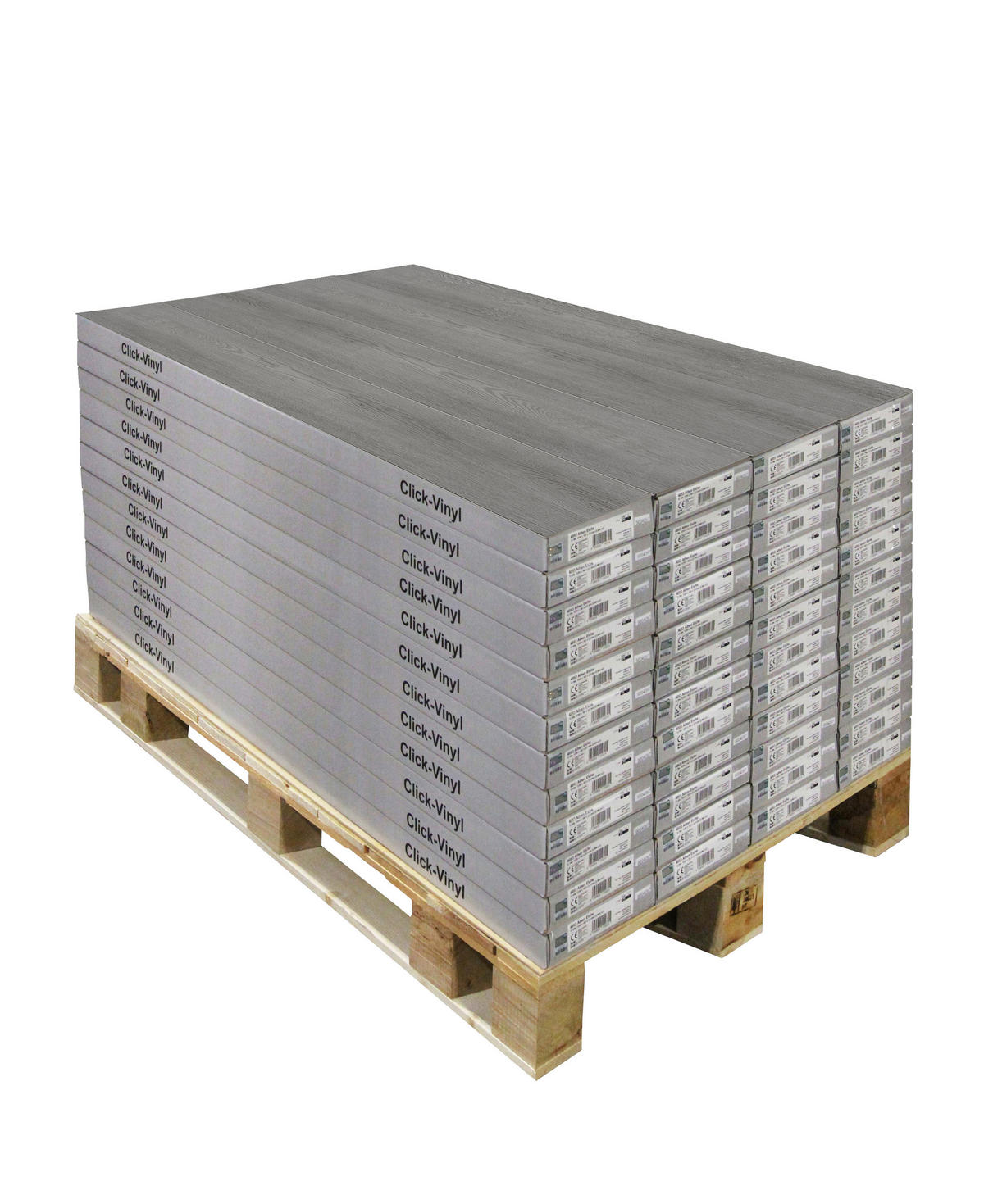 Click-Vinylboden Eiche grau ca. 2,664 m² im Paket  B/L: ca. 18,2x122 cm pro Paket Eiche grau ca. 2,664 m² im Paket - grau (18,20/122,00cm)