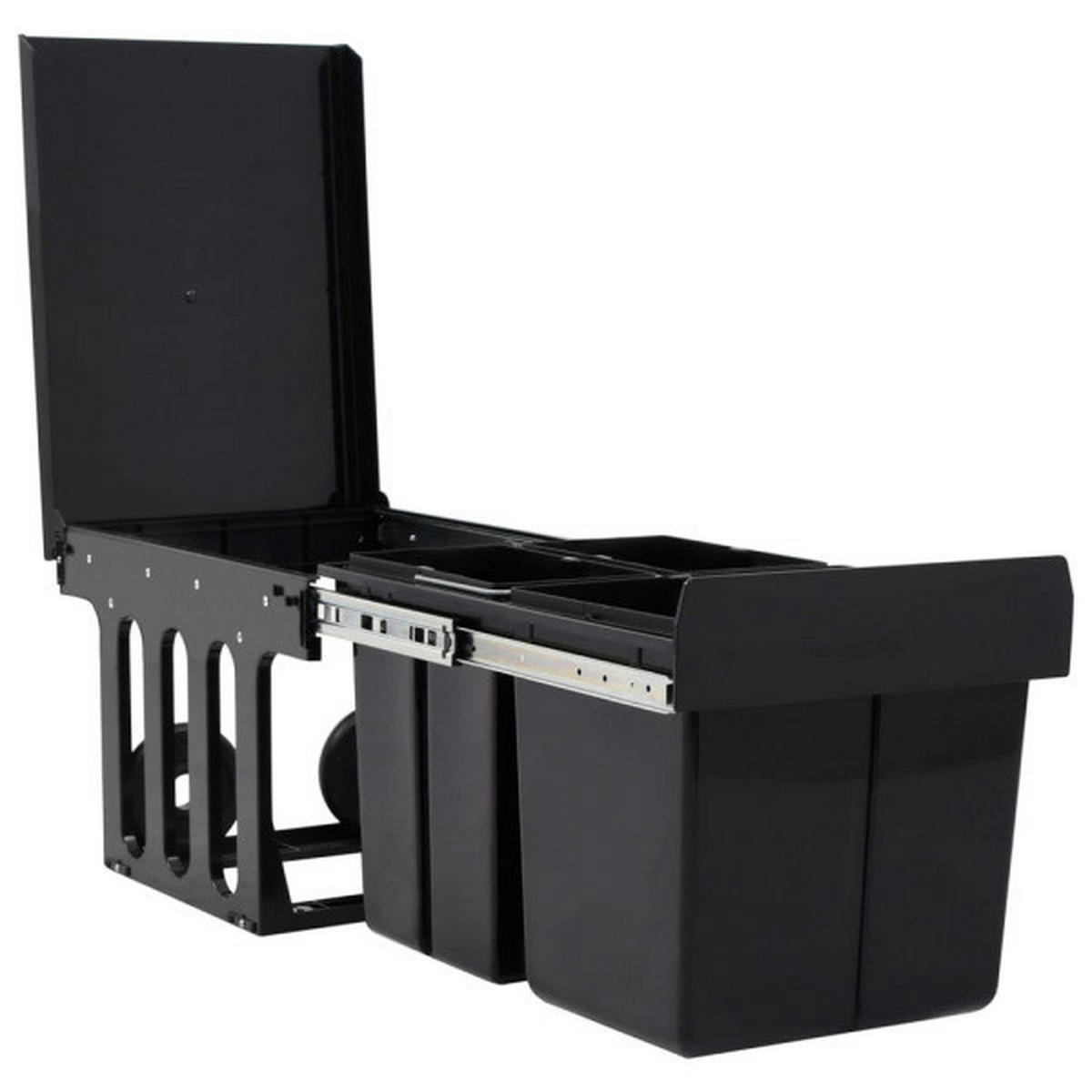 vidaXL Mülleimer schwarz Mülleimer - schwarz - vidaXL