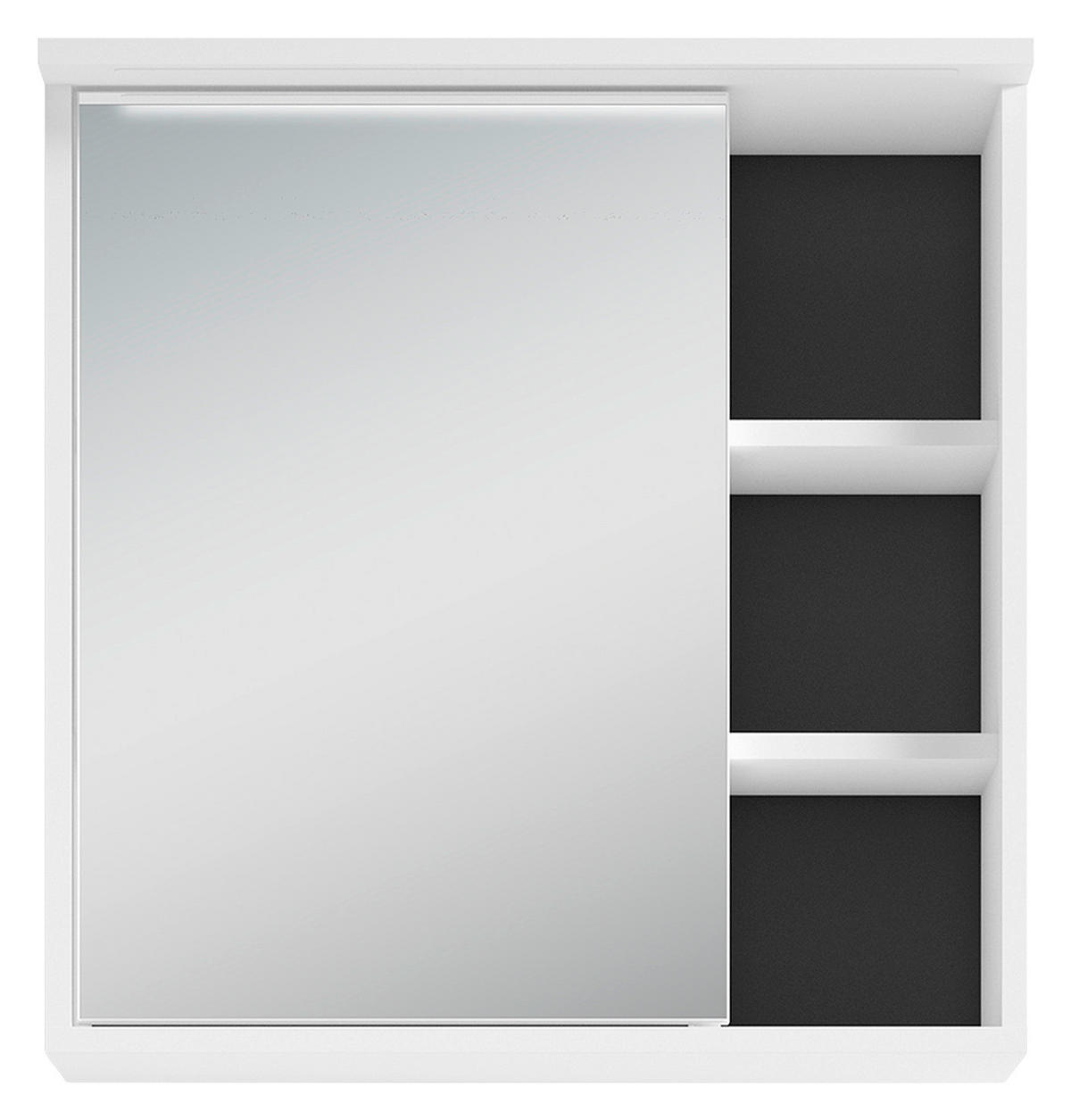Spiegelschrank WELLNESS weiß B/H/T: ca. 60x61x28 cm WELLNESS - weiß (60,00/61,00/28,00cm) - byLIVING