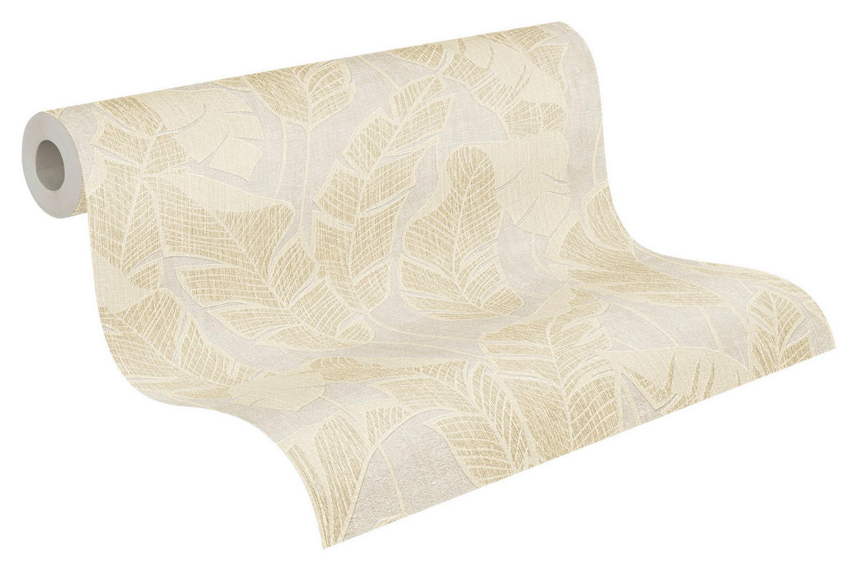A.S.Creation Vliestapete beige weiß gold B/H/D: ca. 53x1005x9,4 cm Vliestapete - beige/gold (9,40/1005,00cm) - A.S.Creation