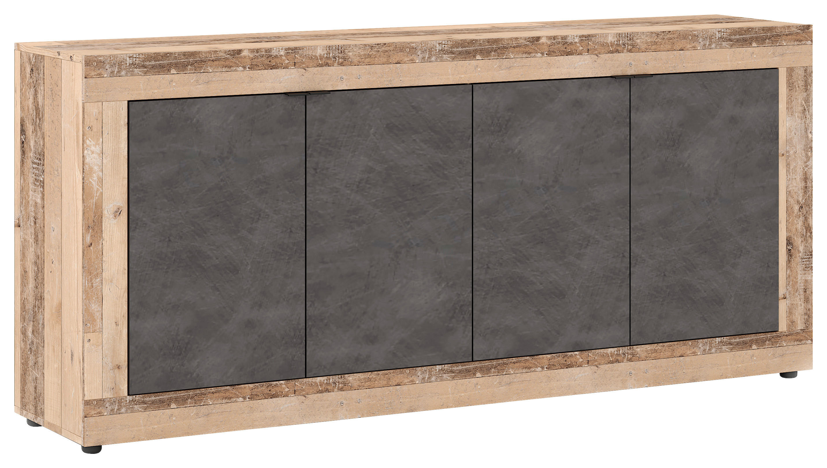 Kommode LUNEA Eiche Old Wood hell Nachbildung Eiche Matera Nachbildung B/H/T: ca. 180x86x41,7 cm LUNEA - Eiche (180,00/86,00/41,70cm) - WIPMEB