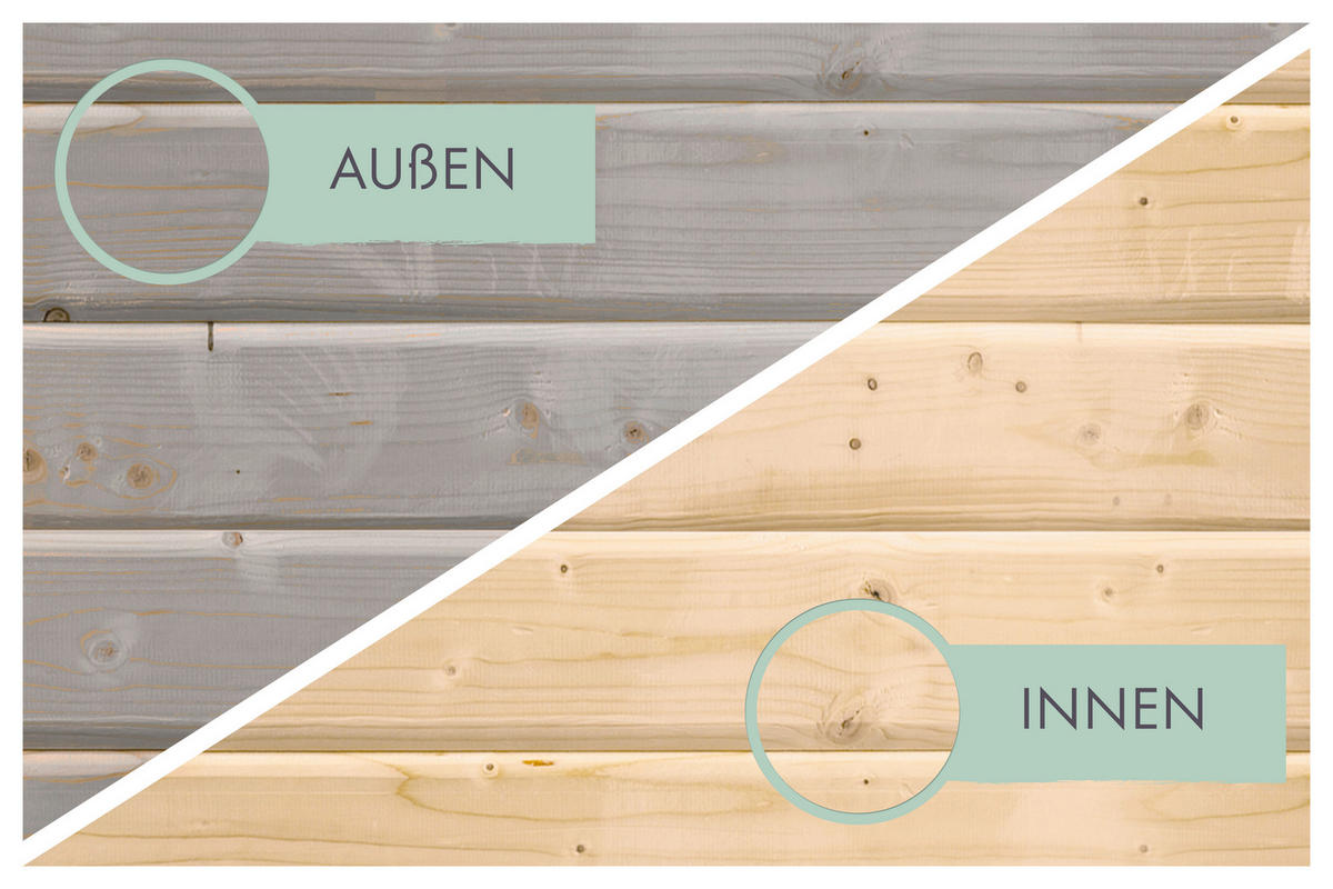 Karibu Gartenhaus Tony 0 grau B/H/T: ca. 182x219x126 cm Tony 0 - grau (182,00/219,00/126,00cm) - Karibu