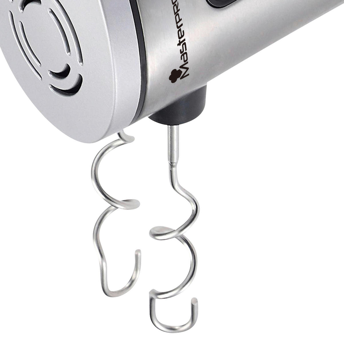 MASTERPRO Handmixer BGMP-9062 Foodies schwarz silber Edelstahl Kunststoff B/H/T: ca. 11x16x22 cm Foodies BGMP-9062 - schwarz/silber (11,00/16,00/22,00cm) - MASTERPRO