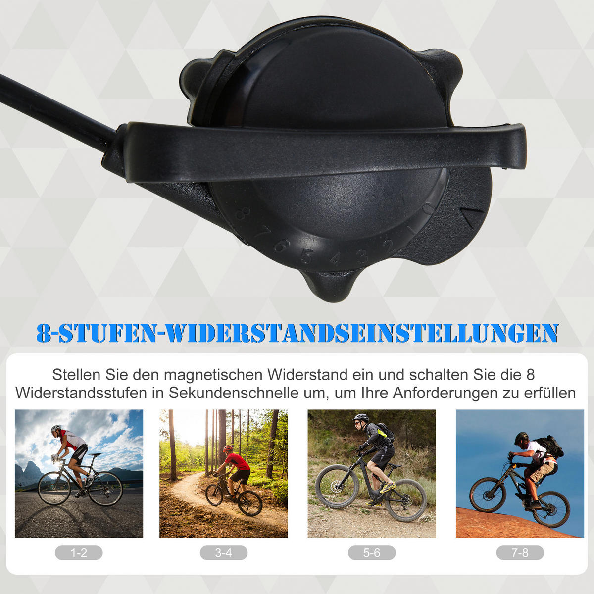 HOMCOM Fahrradtrainer blau Kunststoff B/H/L: ca. 77x47,5x56 cm Fahrradtrainer - blau/silber (56,00/77,00/47,50cm) - HOMCOM
