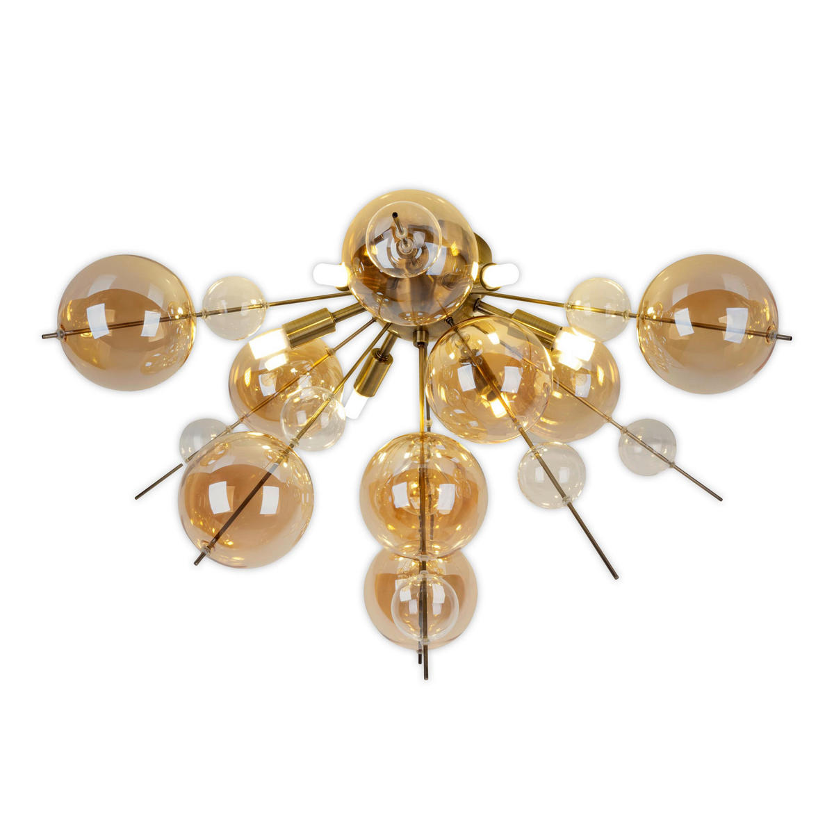 Näve Leuchten Deckenleuchte amber Glas Metall B/H/T/D: ca. 57x38x57x57 cm G9 6 Brennstellen EXPLOSION - amber (57,00/38,00/57,00cm) - Näve Leuchten